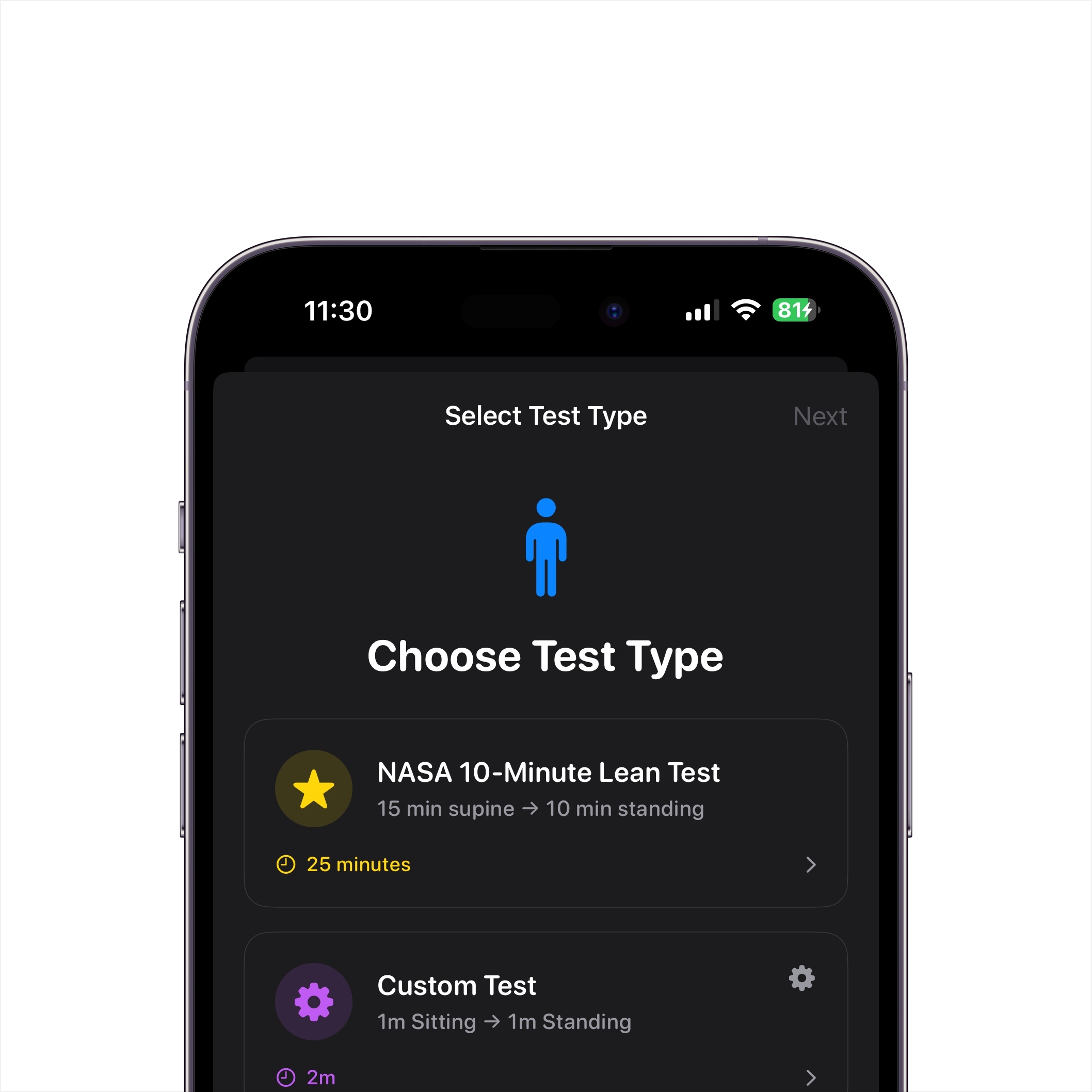 Orthostatic Testing Suite